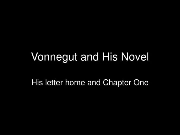 vonnegut and his novel