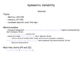 Symmetric instability