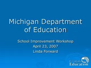 Michigan Department of Education