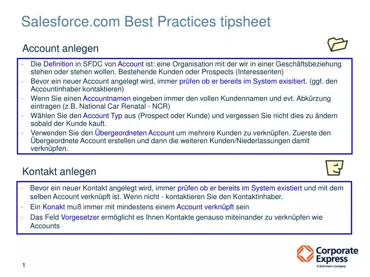 salesforce com best practices tipsheet