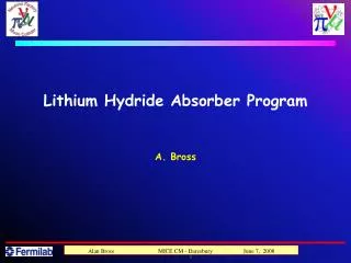 Lithium Hydride Absorber Program