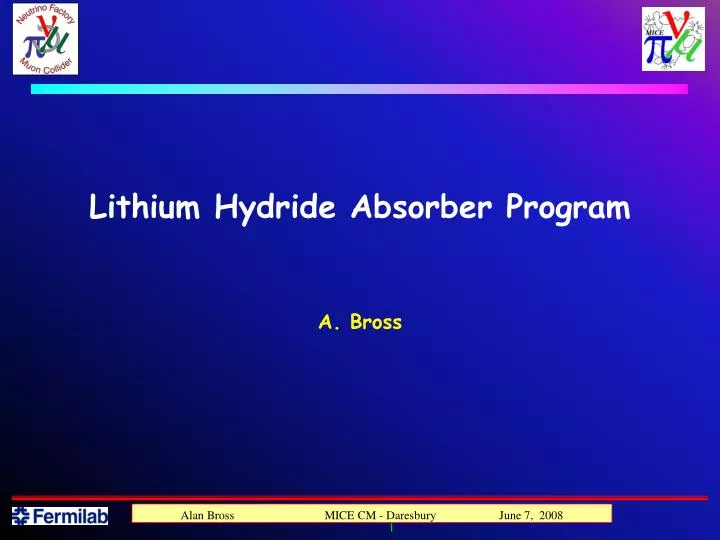 lithium hydride absorber program