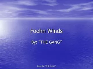 Foehn Winds