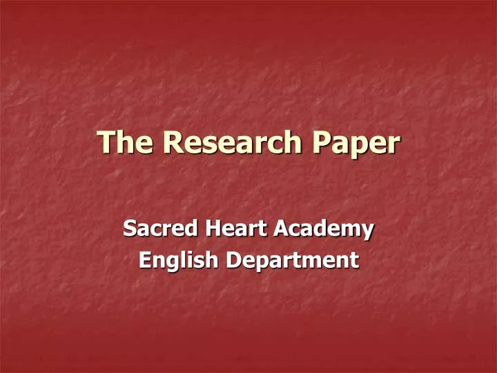 the research paper