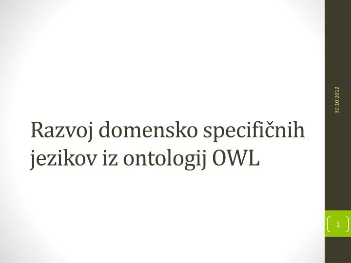 razvoj domensko specifi nih jezikov iz ontologij owl