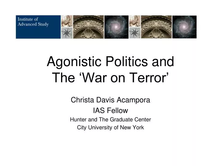 agonistic politics and the war on terror