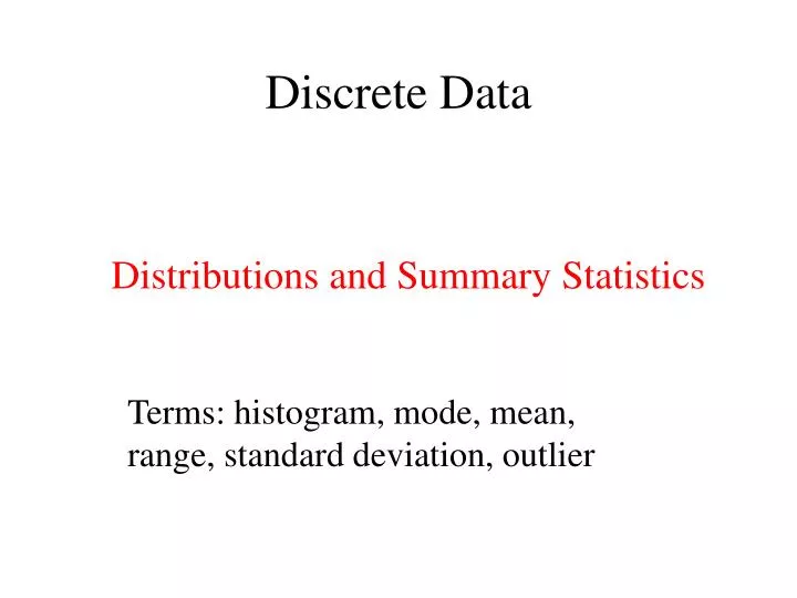 discrete data