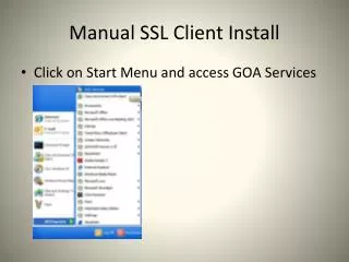 Manual SSL Client Install