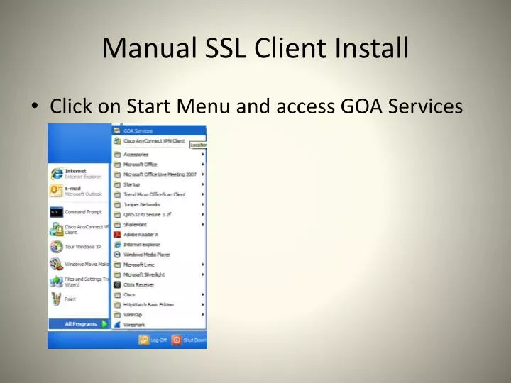 manual ssl client install