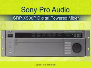 SRP-X500P Digital Powered Mixer
