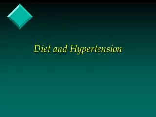 Diet and Hypertension
