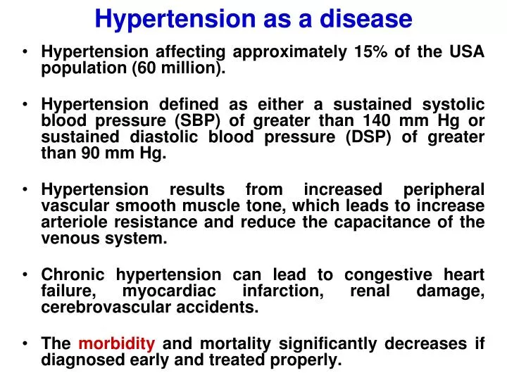 hypertension as a disease