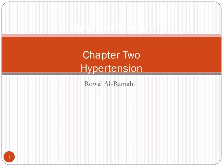 clinical pharmacy chapter two hypertension