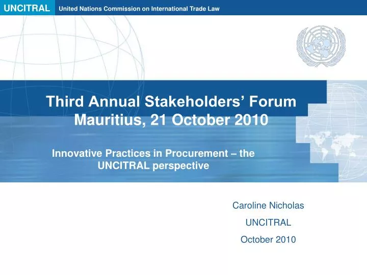 third annual stakeholders forum mauritius 21 october 2010