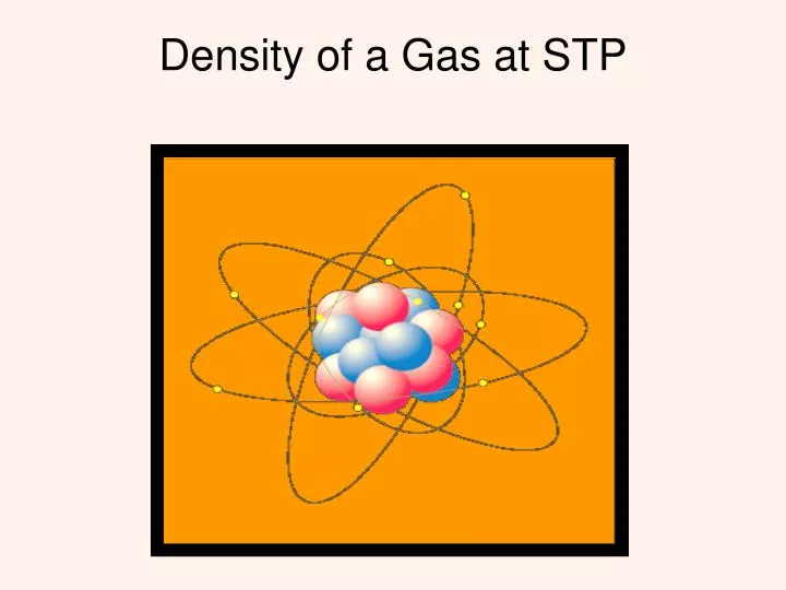 density of a gas at stp