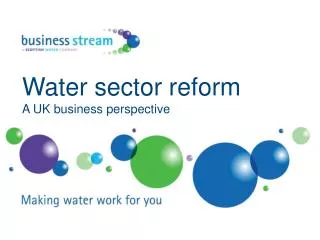 Water sector reform A UK business perspective