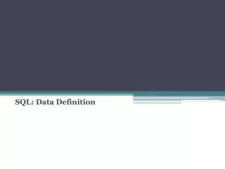 sql data definition