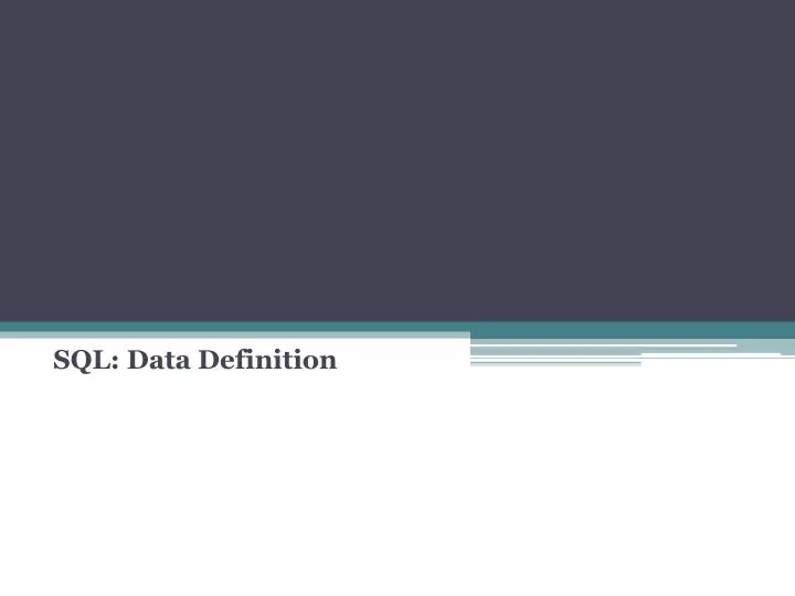 sql data definition