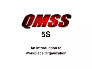 5S An Introduction to Workplace Organization
