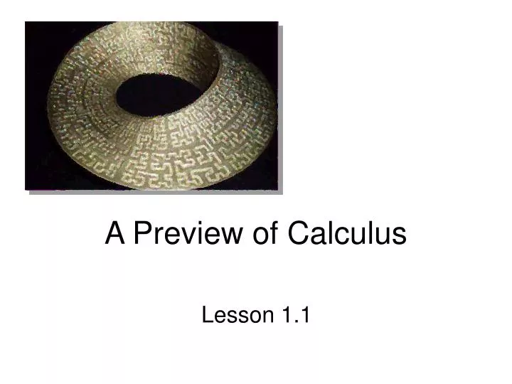 a preview of calculus