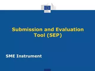 Submission and Evaluation Tool (SEP)