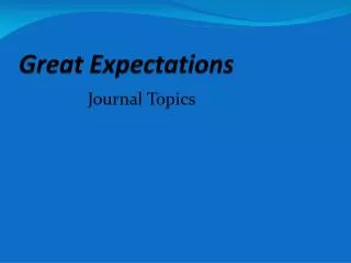 Great Expectations