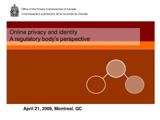 Online privacy and identity A regulatory body’s perspective