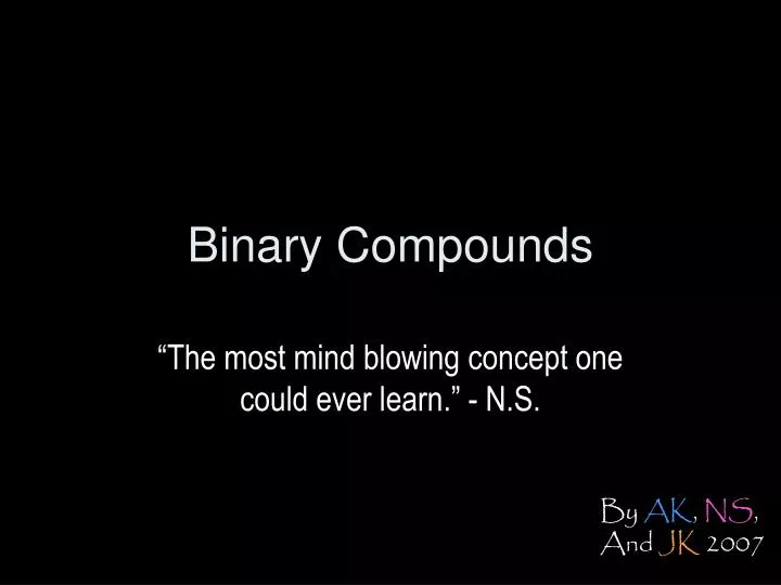 binary compounds