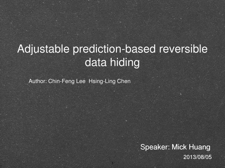 adjustable prediction based reversible data hiding