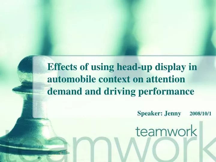 effects of using head up display in automobile context on attention demand and driving performance