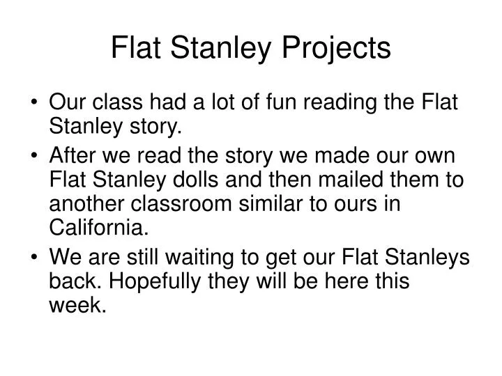 flat stanley projects