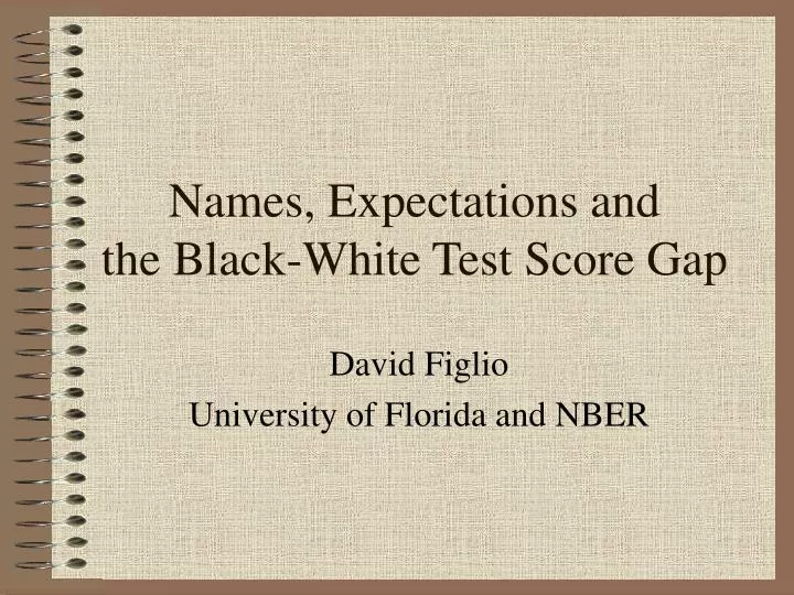 names expectations and the black white test score gap