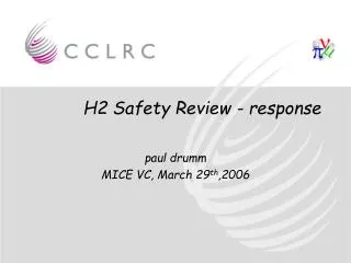 H2 Safety Review - response