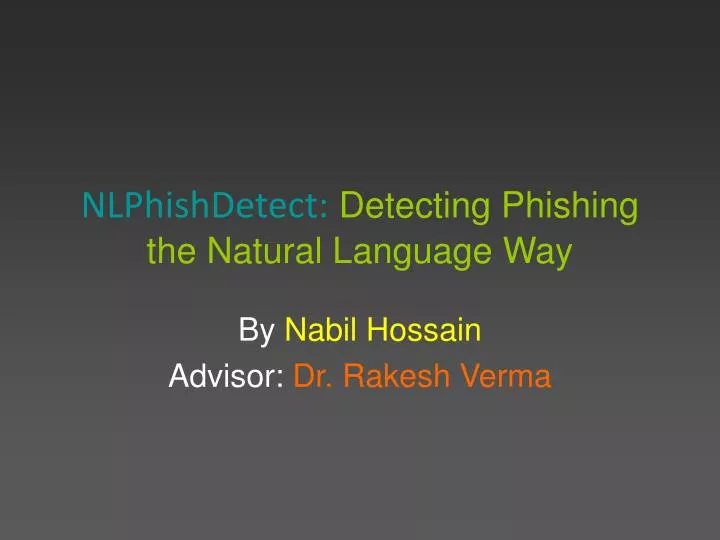 nlphishdetect detecting phishing the natural language way