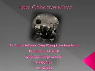 Lab: Concave Mirror