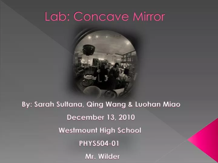 lab concave mirror