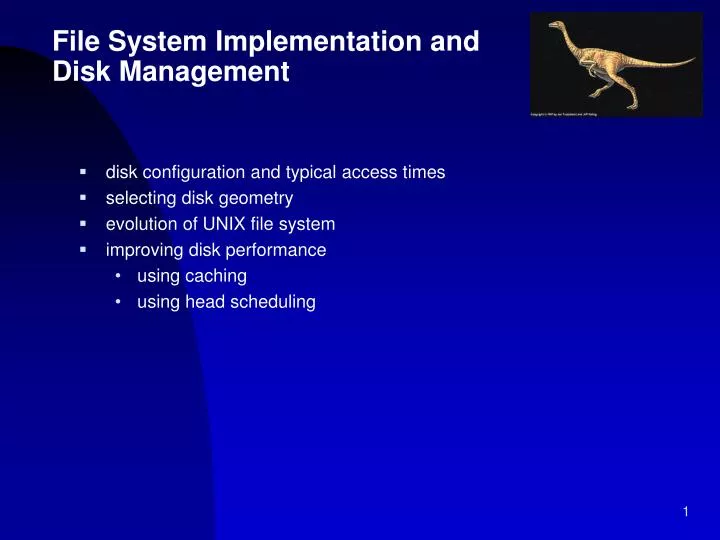 file system implementation and disk management