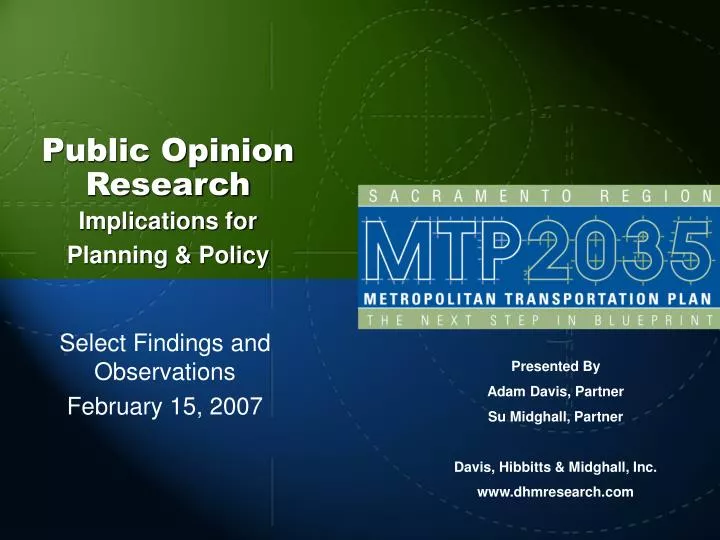 public opinion research implications for planning policy