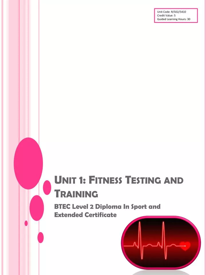 unit 1 fitness testing and training
