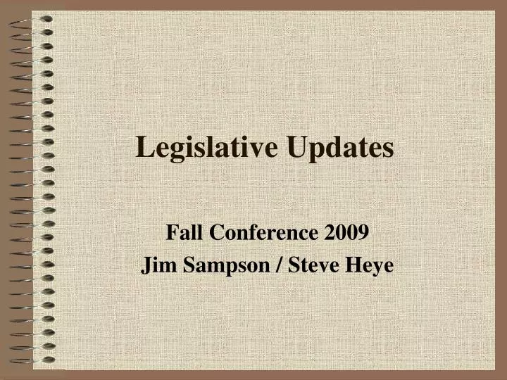 legislative updates