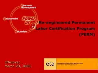 Re-engineered Permanent Labor Certification Program (PERM)