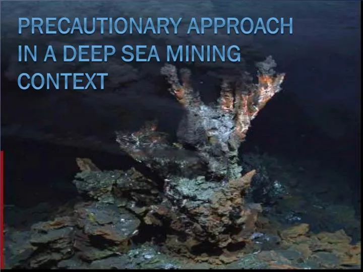 precautionary approach in a deep sea mining context