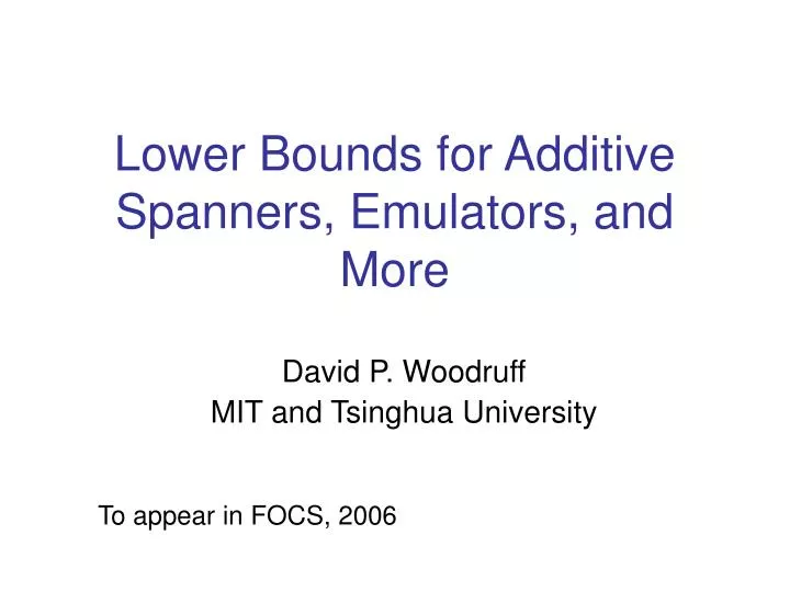 lower bounds for additive spanners emulators and more