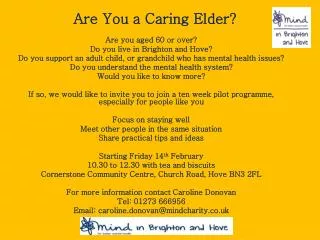 Are You a Caring Elder?