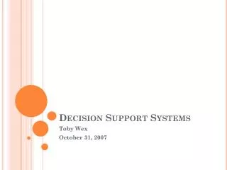 decision support systems