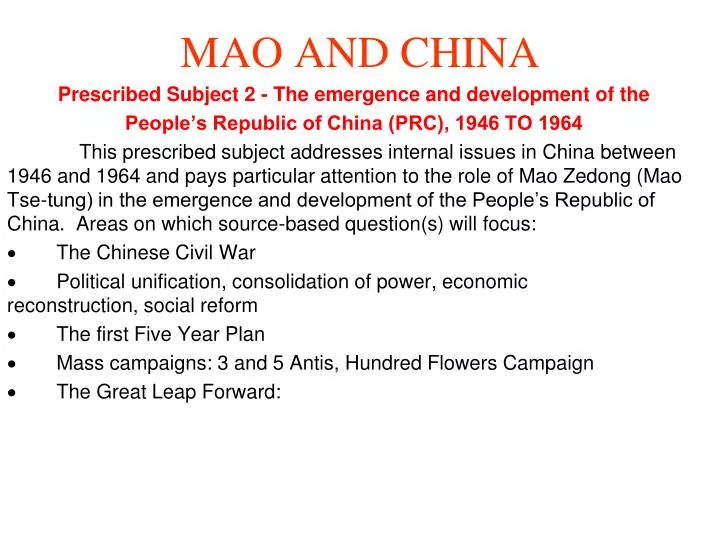 mao and china