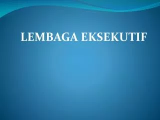 lembaga eksekutif