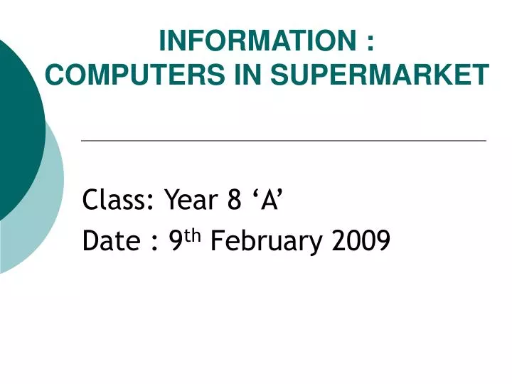 information computers in supermarket