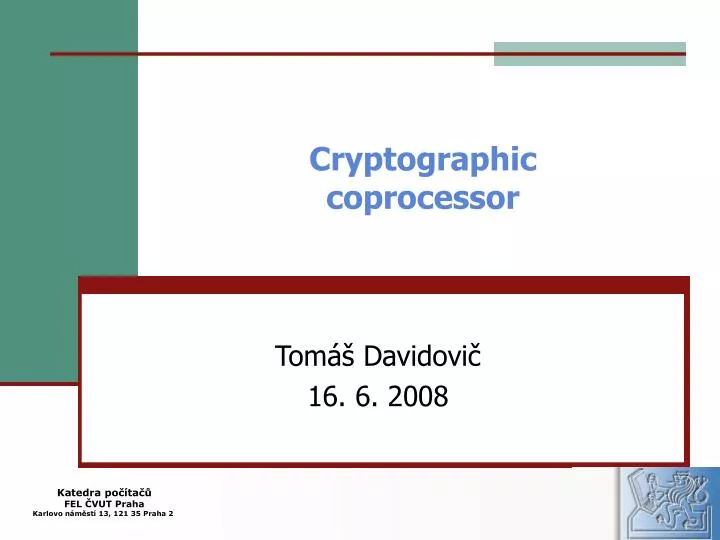 cryptographic coprocessor