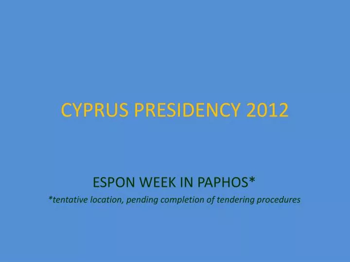 cyprus presidency 2012
